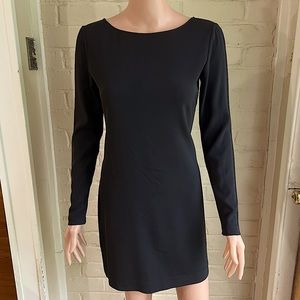 Anthropologie Theory black size 4 long sleeve modern cocktail dress with